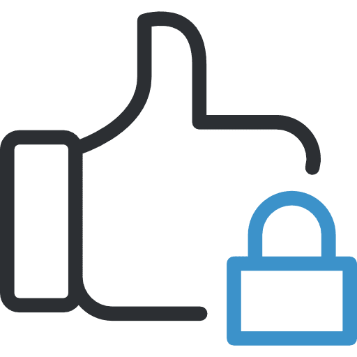 Like thumb up like hands and gestures icon