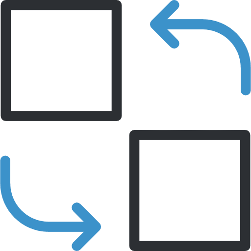 Transfer direction orientation multimedia option icon