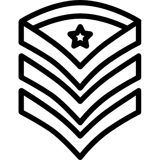 Badge army shapes and symbols rank icon