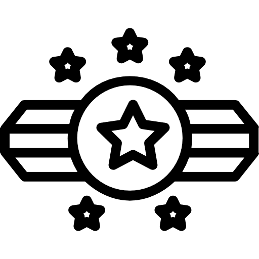 Badge rank shapes and symbols army icon