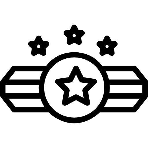 Badge rank shapes and symbols army icon