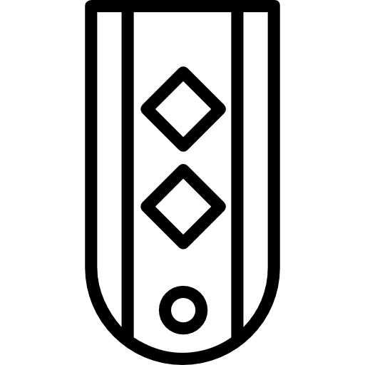 Badge rank shapes and symbols army icon