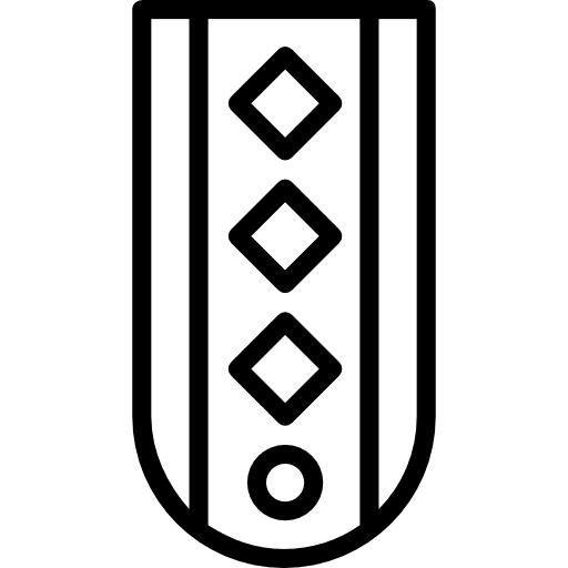 Badge shapes and symbols military army icon