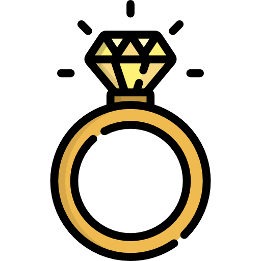 Diamond ring love and romance jewel diamond ring icon