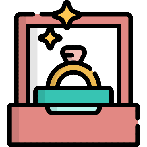 Diamond ring luxury wedding jewelry icon