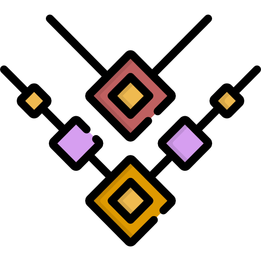 Necklace fashion pearl diamond pendant icon