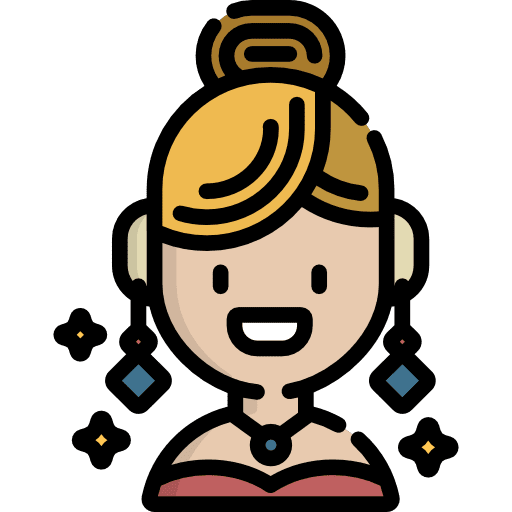 Lady femenine head bust icon