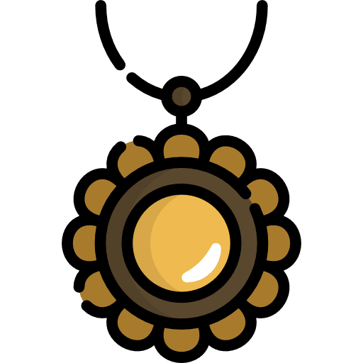 Pendant necklace jewel valentines day icon