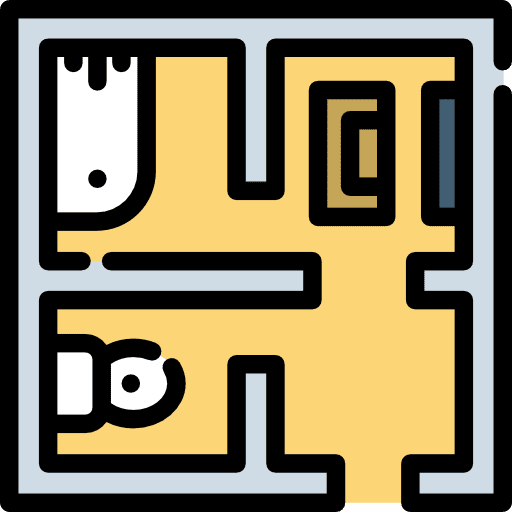 Interior design construction house buildings icon