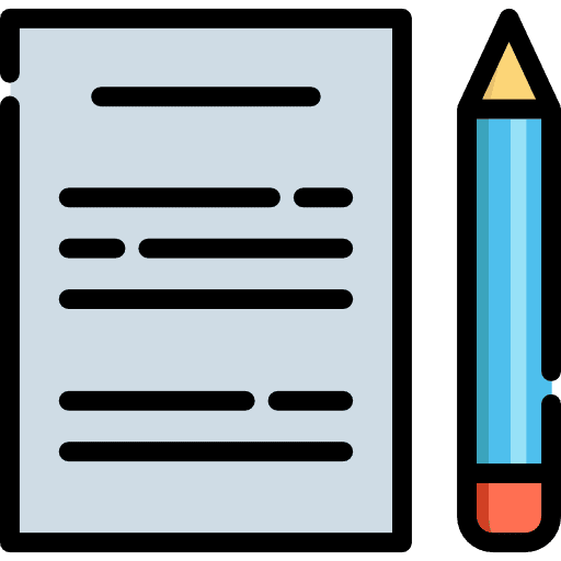 Studying education write exam icon