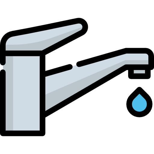 Plumbering water supply faucet tap icon
