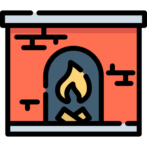Hearth house flame home icon