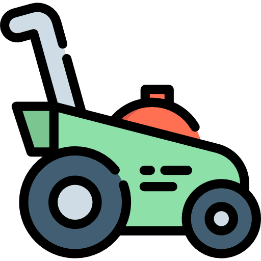 Gardening cutter machine grass icon
