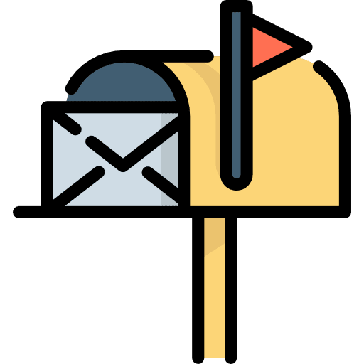 Mailed mailing mail letter icon