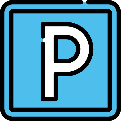 Maps and flags automobile parking vehicle icon