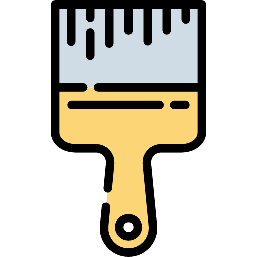 Painted painting work brushes icon