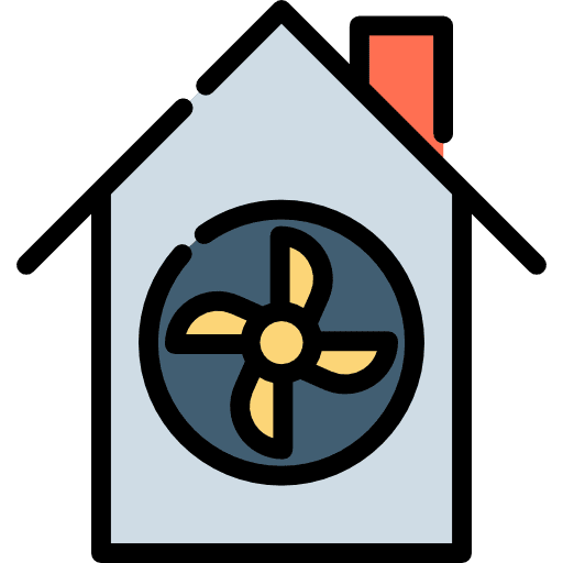 Ventilation home buildings house icon