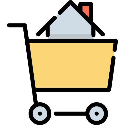 Carrier commerce shop cart construction icon