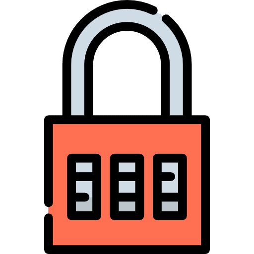 Blocked secure closed padlock icon