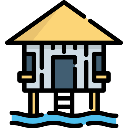 Rent vacation camp buildings icon