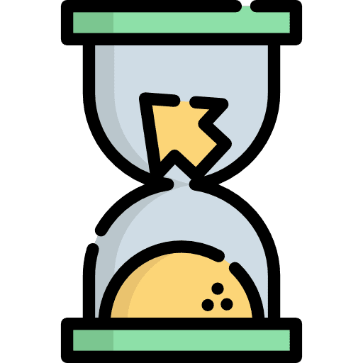 Sand clock clock time up arrow icon
