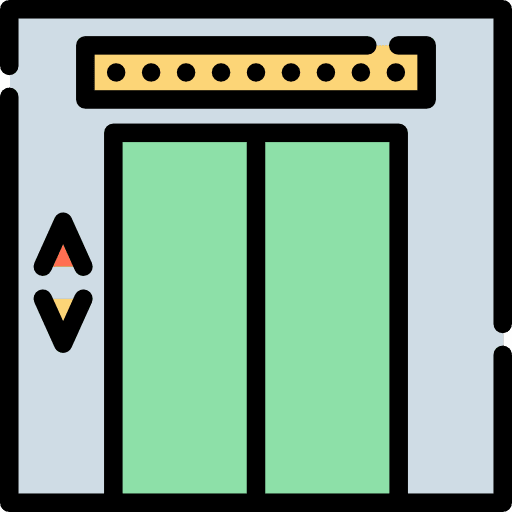 Up up elevator hotel icon