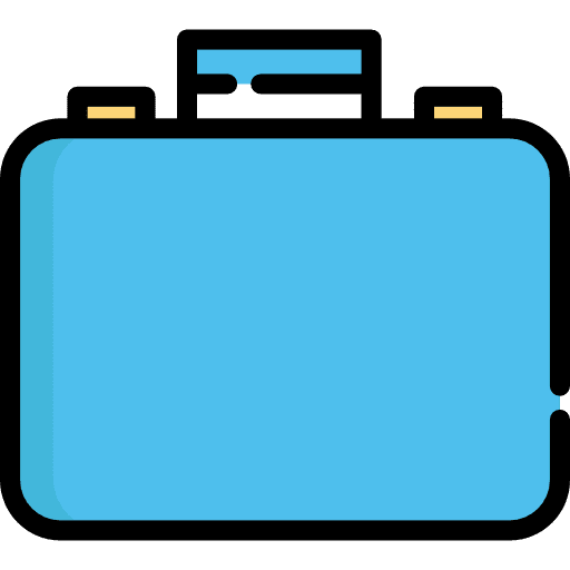Book bag suitcase trip luggage icon
