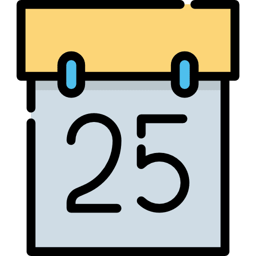 Seventeen daily monthly number icon