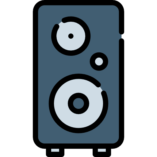 Single loud music speakers icon