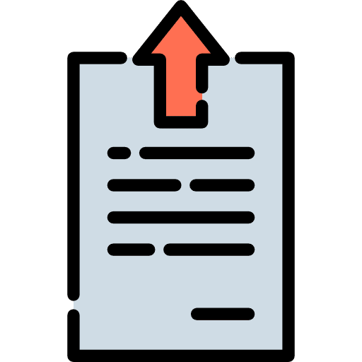 Text file arrow text file uploading icon