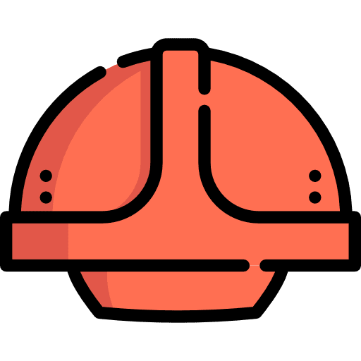 Worker secure helmet work icon