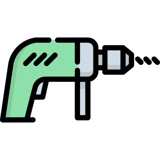 Driller drilling machine construction icon