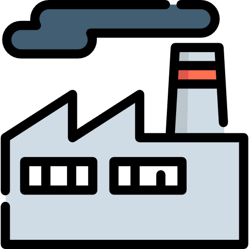 Industrial industrial work buildings icon