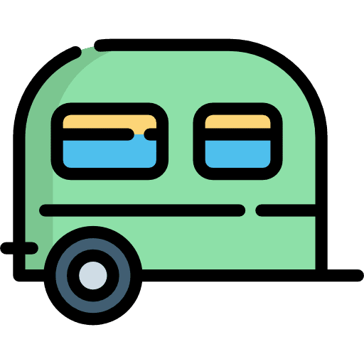 Motorhome vacation trip travel icon