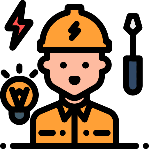 Electrician professions and jobs profession user icon