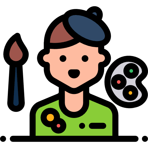 Painter professions and jobs avatar profession icon