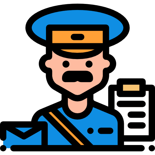Postman mailman postman professions and jobs icon