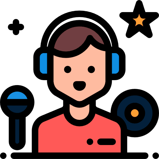 Dj profession user avatar icon