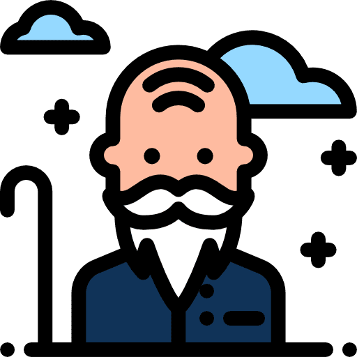 Pensioner user jobs professions and jobs icon