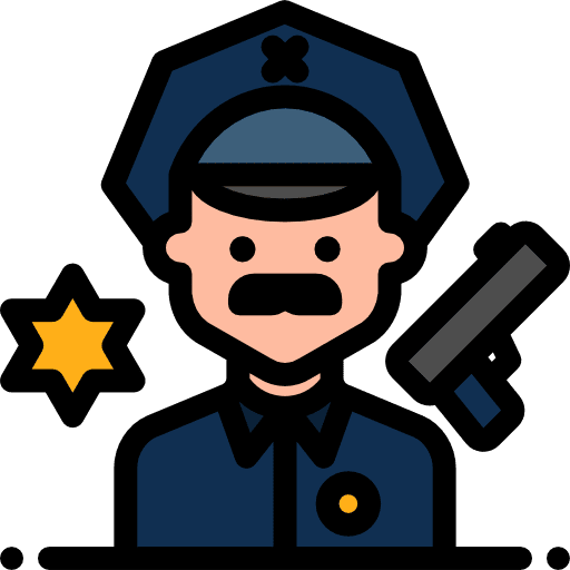 Policeman user professions and jobs jobs icon