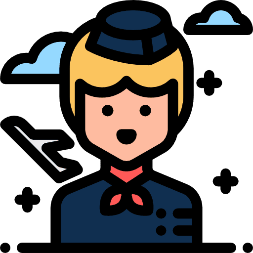 Stewardess jobs profession user icon