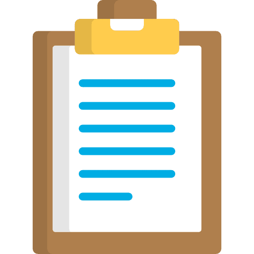 Clipboard list verification tasks icon