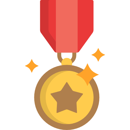 Medal winner sports and competition award icon