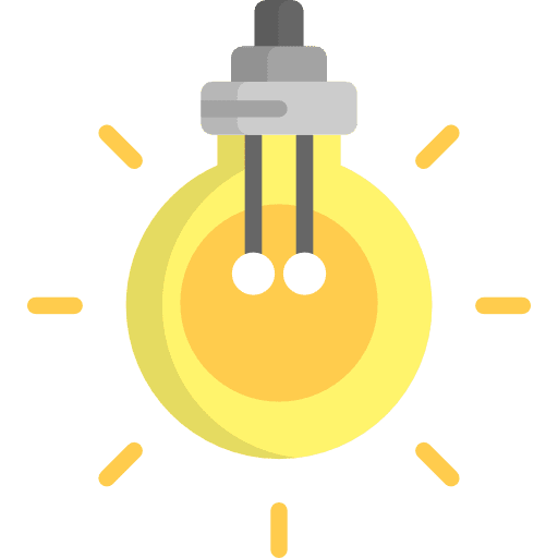 Light bulb illumination invention idea icon