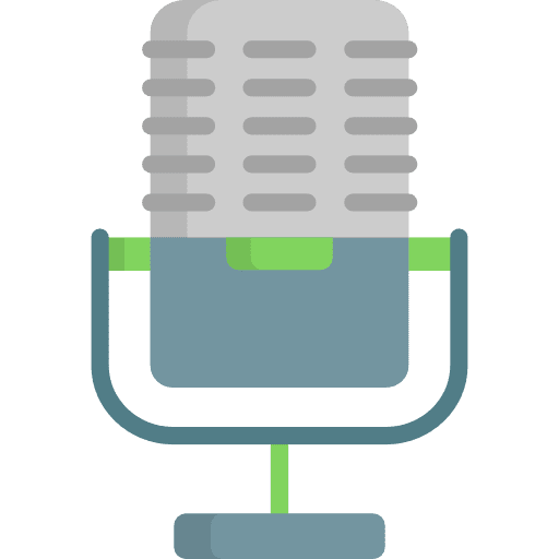 Microphone vintage technology voice recording icon