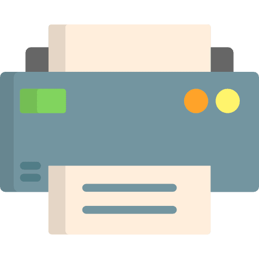 Printer electronics paper printer icon