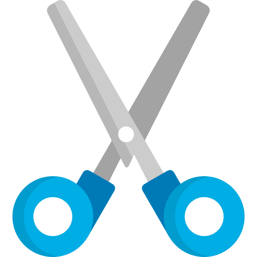 Scissors cutting cut scissors icon