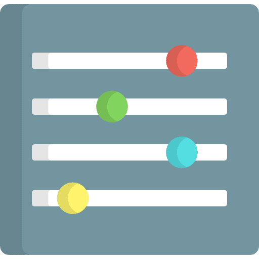 Settings adjustment levels interface icon
