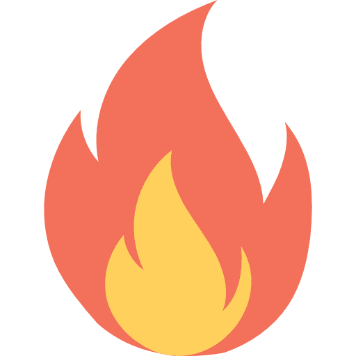 Flame flame elements flat icon