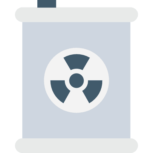 Waste barrel technology nuclear icon